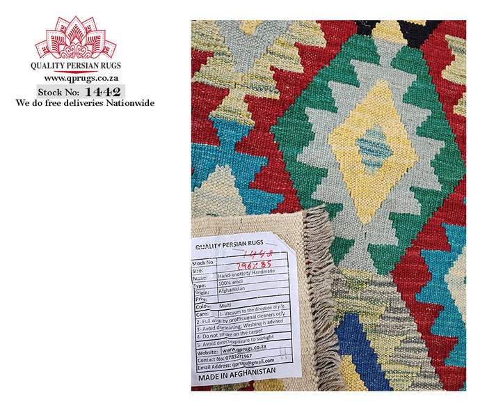 Fine Quality Afghan Choubi kilim Runner 296 x 85 CM
