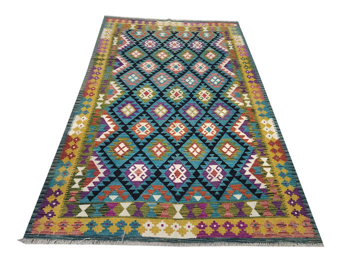 Fine Handmade Maimana kilim 283 x 199 cm