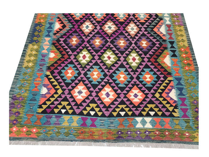 Stunning Afghan Maimana Reversible kilim 299 x 199 cm