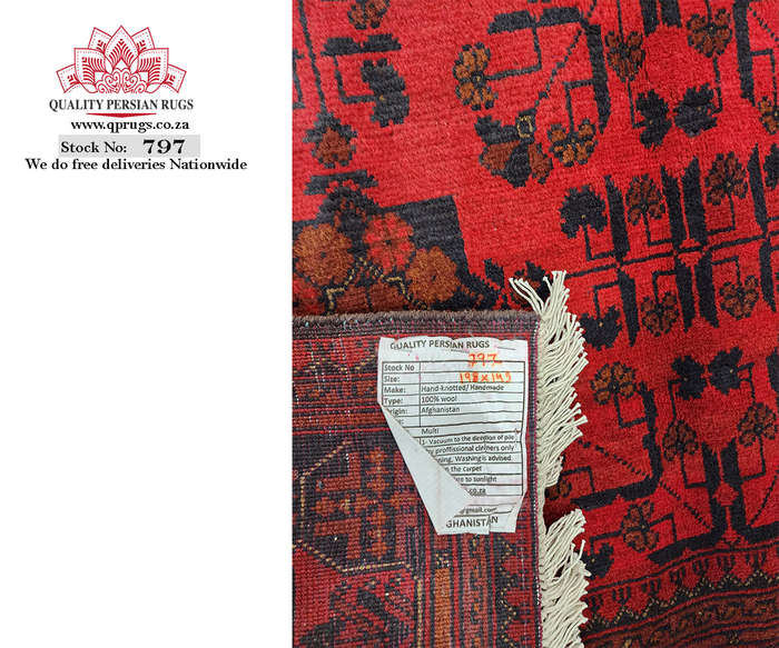 Beautiful Afghan Turkman Carpet 198 x 145 CM