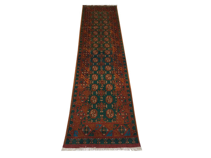 Stunning Afghan Handmade Carpet 282 x 78 CM