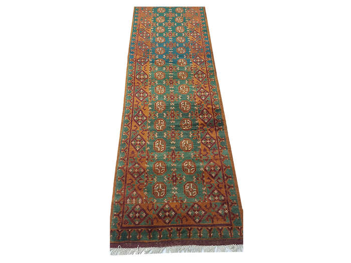 Stunning Afghan Handmade Carpet 282 x 78 CM