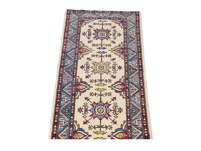 Fine Afghan Handmade Kazaq Carpet 299 x 83 CM