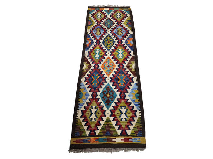 Stunning Afghan Maimana Kilim Runner 199 x 69 CM