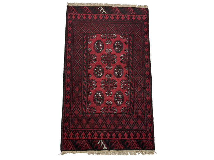 Beautiful Afghan Bukhara Design Carpet - 103 x 75 CM