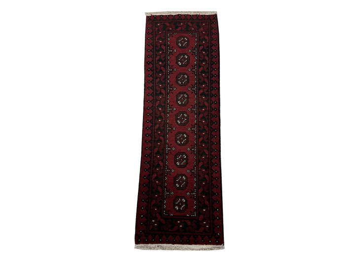 Beautiful Red Afghan Bukhara Design Runner 152 x 48 CM