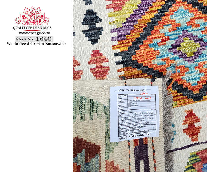Incredible Afghan Handmade Kilim Rug 349 x 260 CM