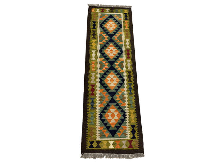 Gorgeous Afghan Maimana kilim Rug 198 x 65 CM