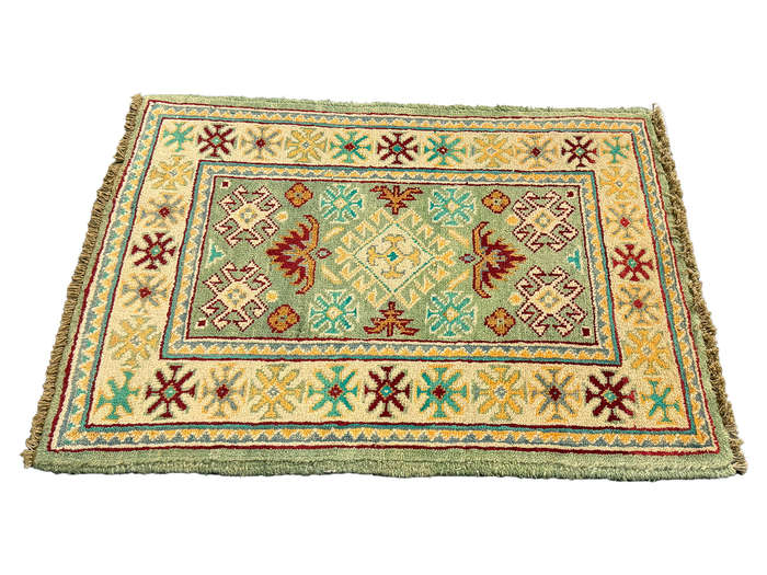 Gorgeous Afghan Handmade Kazaq Carpet 84 X 62 CM