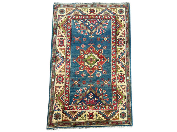 Stunning Afghan Handmade Kazaq Carpet 125 x 82 CM