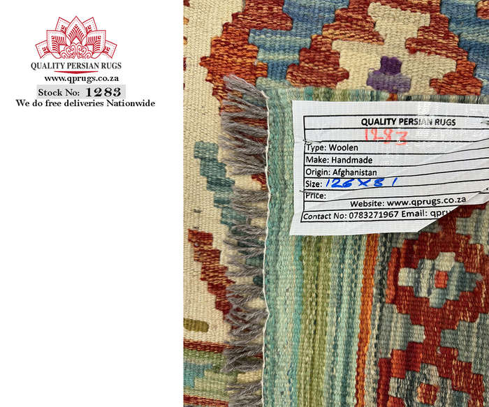 Beautiful Afghan Handmade Kilim 126 x 81 CM