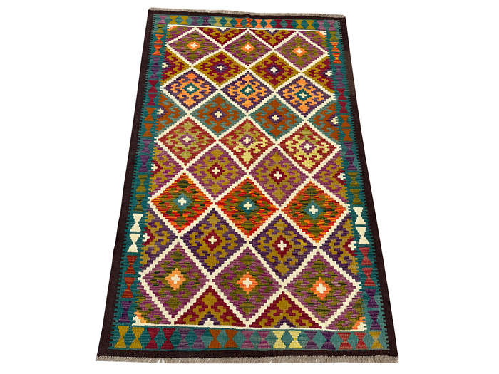 Gorgeous Afghan Maimana kilim 197 x 129 CM