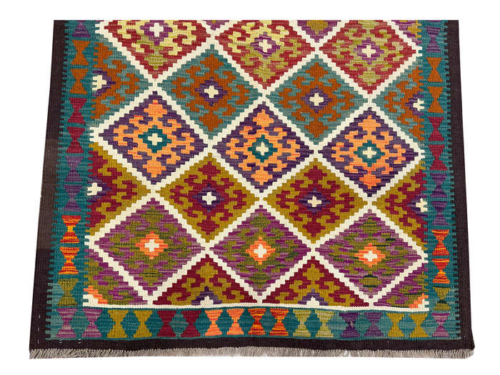 Gorgeous Afghan Maimana kilim 197 x 129 CM