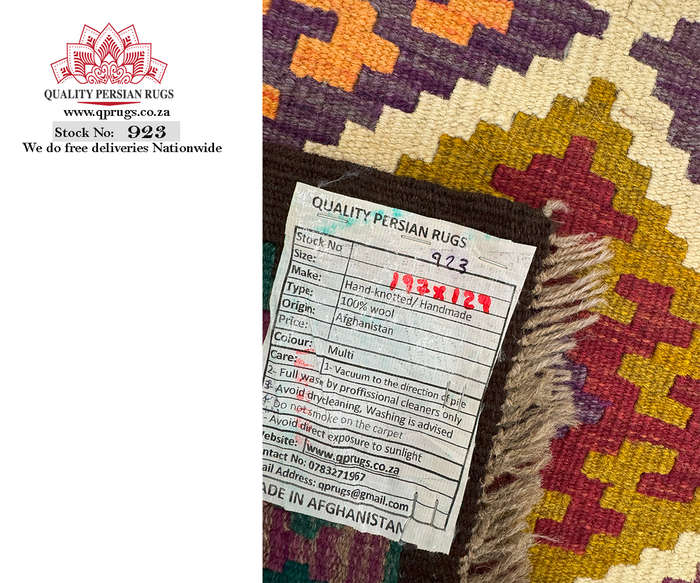 Gorgeous Afghan Maimana kilim 197 x 129 CM