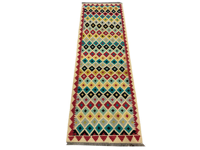 Stunning Afghan Choubi kilim Runner 247 x 85 CM