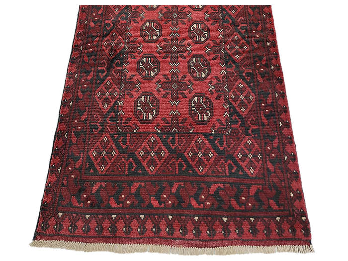 Beautiful Red Afghan Handmade Runner 735 x 79 CM