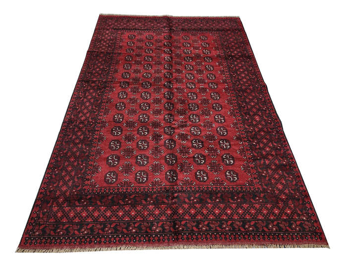 Fine Bukhara Red Afghan Carpet 286 x 190 cm
