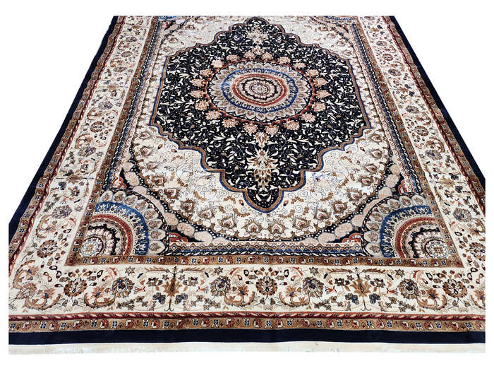 Stunning Navy Machine Made Carpet 400 x 300 cm