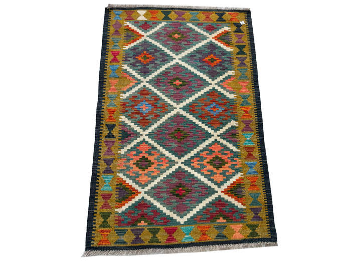 Stunning Afghan Maimana Kilim Rug 141 x 95 CM