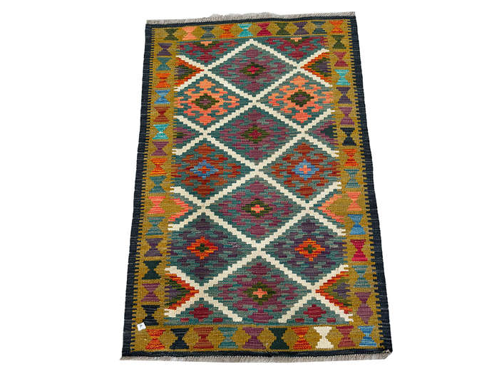 Stunning Afghan Maimana Kilim Rug 141 x 95 CM