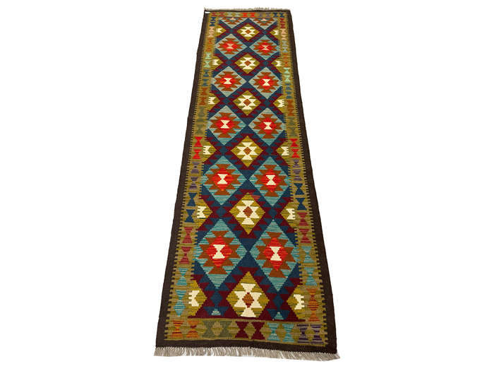 Fine Afghan Handmade kilim Runner 302 x 90 CM