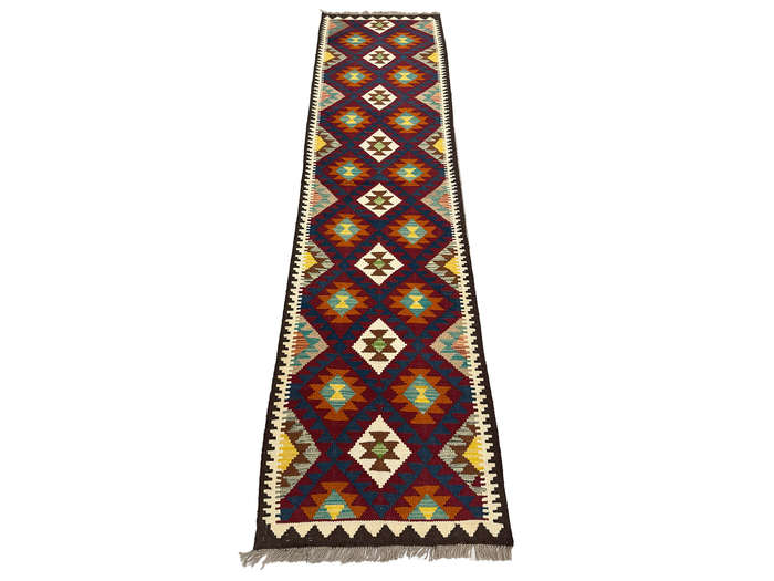 Fine Afghan Maimana kilim Runner 296 x 78 CM