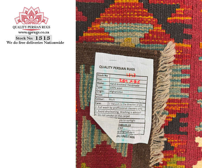 Beautiful Afghan Handmade kilim Runner 289 x 86 CM