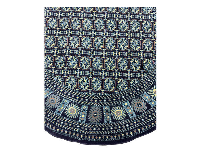 Incredible Navy Bukhara Round Carpet 200 x 200 CM