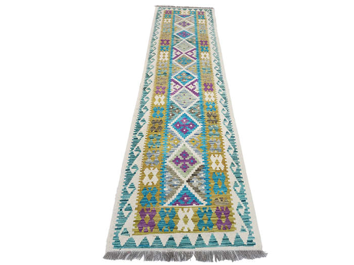 Stunning Afghan Choubi kilim Runner 294 x 85 CM
