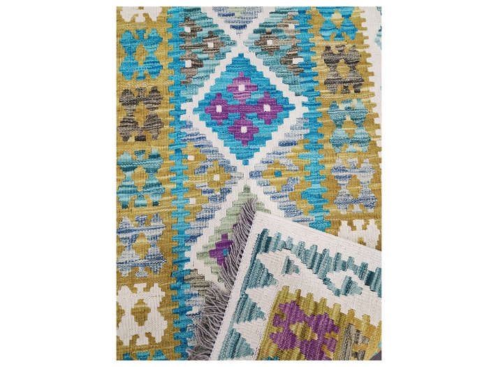 Stunning Afghan Choubi kilim Runner 294 x 85 CM