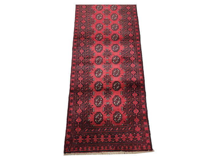 Beautiful 5 Meter Red Afghan Handmade Runner 476 x 77 CM