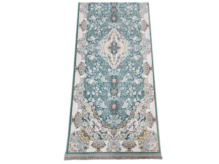 Beautiful Green Persian Machine Made Runner 400 x 80 CM