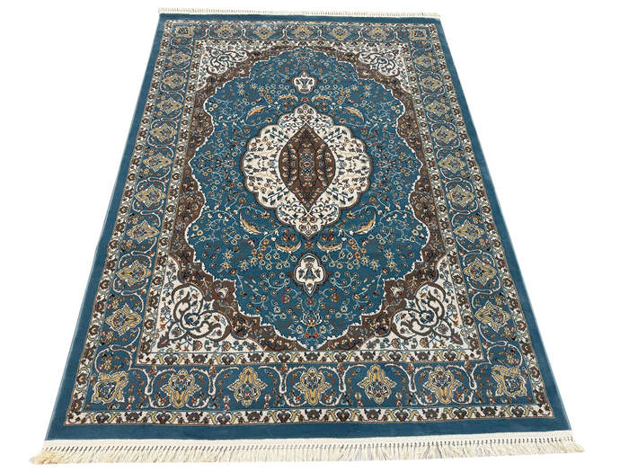 Blue Color Persian Design Machine Made Carpet 230 x 160 CM