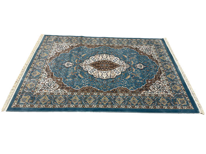 Blue Color Persian Design Machine Made Carpet 230 x 160 CM