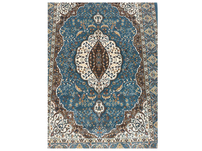 Blue Color Persian Design Machine Made Carpet 230 x 160 CM