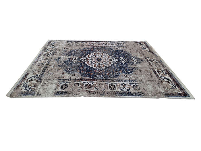 Blue Vintage Style Carpet 340 x 240 cm (3.5x2.5m)