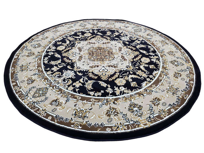 Navy Persian Style Round Carpet 200 x 200 CM