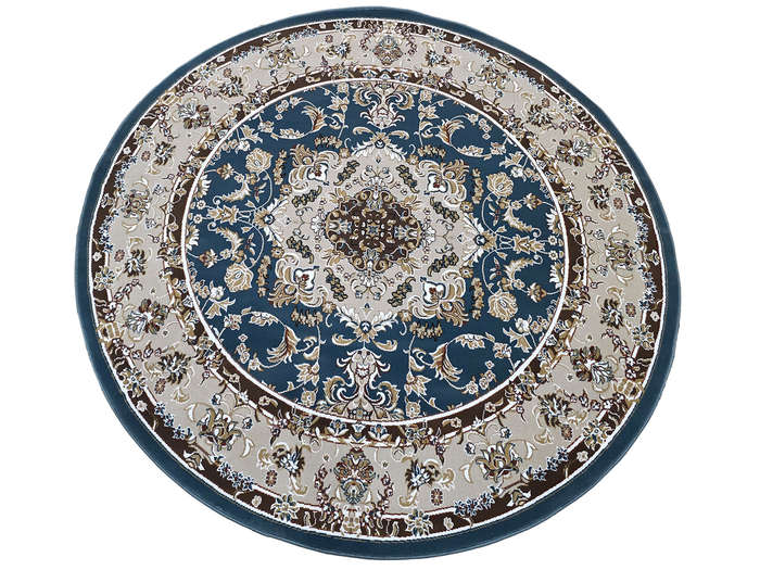 Stunning Blue Persian Style Round Carpet 200 x 200 CM
