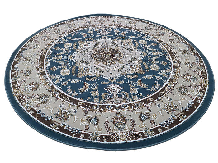 Stunning Blue Persian Style Round Carpet 200 x 200 CM
