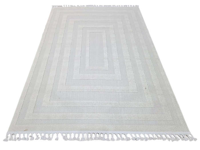 Cream Machine Made Jute Carpet 290 X 200 CM