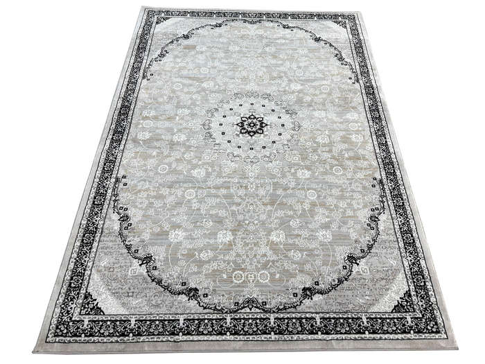 Grey An Black Machine Made Carpet 230 x 160 CM