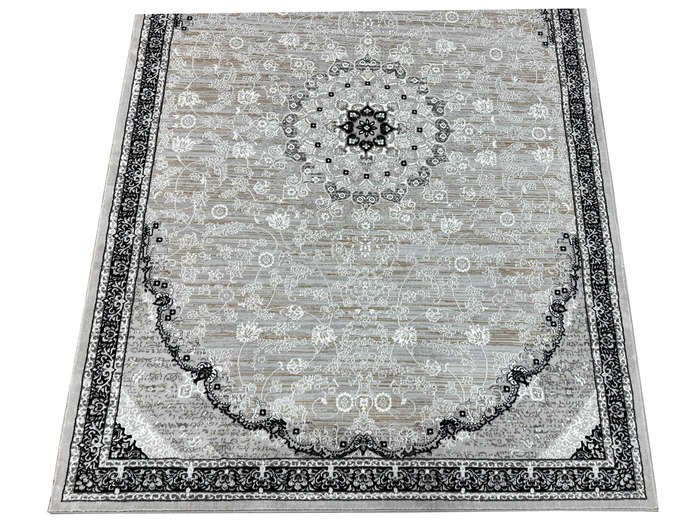 Grey An Black Machine Made Carpet 230 x 160 CM