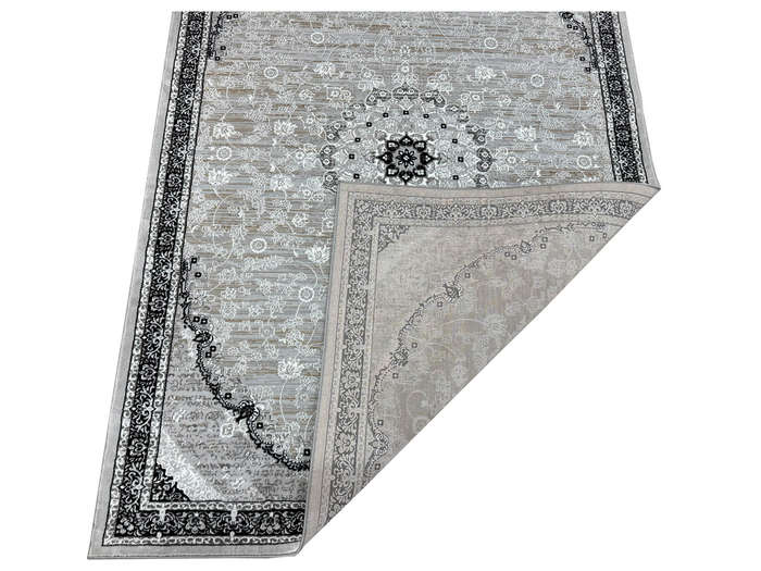 Grey An Black Machine Made Carpet 230 x 160 CM