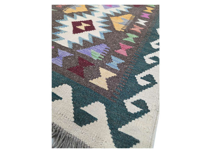 4 Meter Afghan Natural Kilim Runner 389 x 82 CM