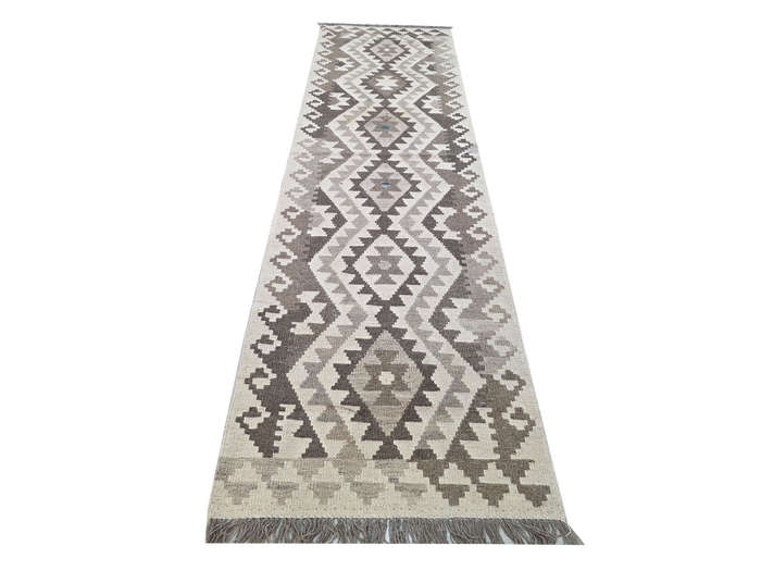 Stunning Handwoven Natural Kilim 245 x 67 cm
