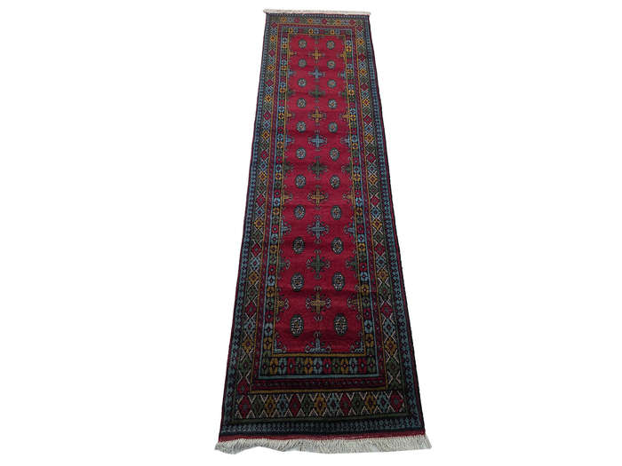 Gorgeous Afghan Kunduz Bukhara Carpet 291 x 84 CM