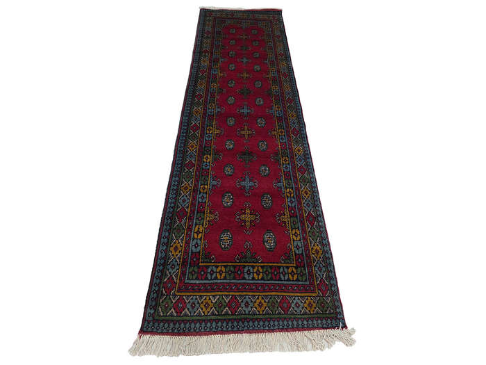 Gorgeous Afghan Kunduz Bukhara Carpet 291 x 84 CM