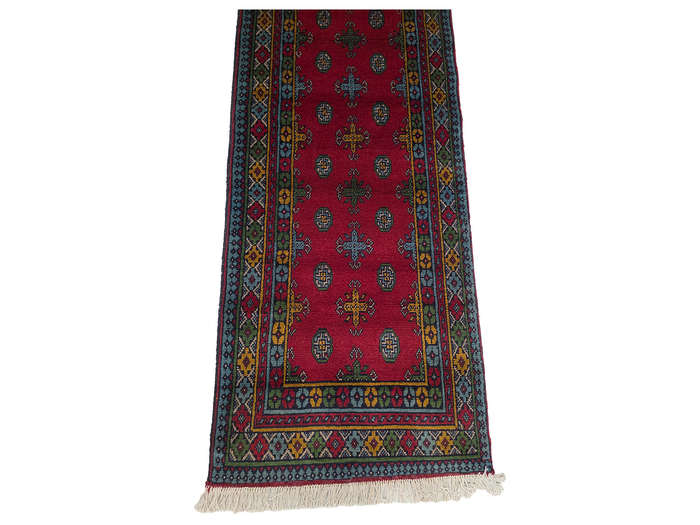 Gorgeous Afghan Kunduz Bukhara Carpet 291 x 84 CM