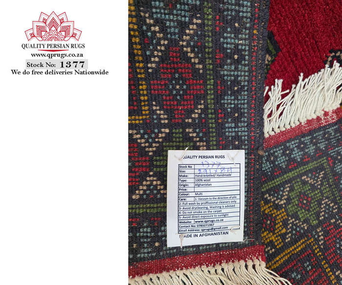 Gorgeous Afghan Kunduz Bukhara Carpet 291 x 84 CM