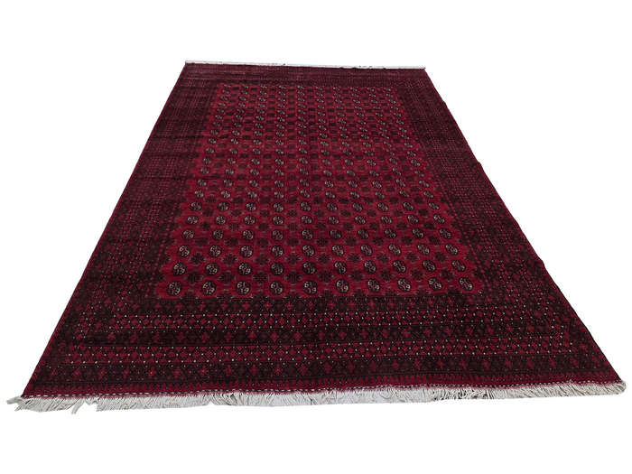 Stunning Afghan Turkman Bukhara Design Carpet 389 x 292 CM